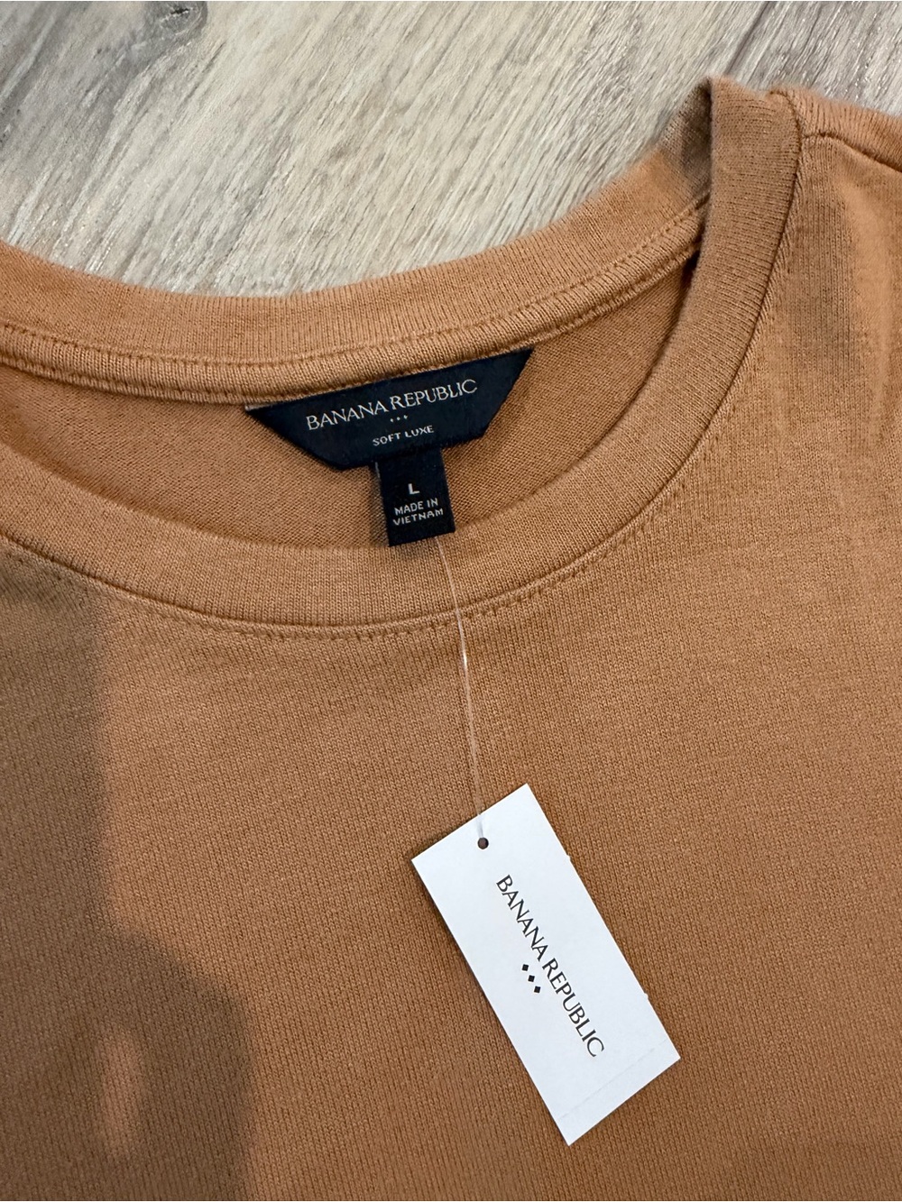 Banana Republic Camel Long-Sleeve Crewneck Top - Picture 2 of 3